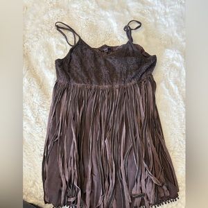 Cowgirl hardware fringe top
